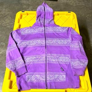Vintage Crooks & Castles 1st Season Release Deadstock Full Zip Up AllOver Print